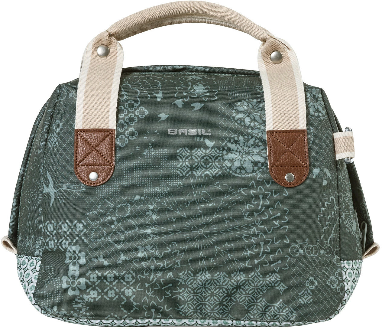 Basil Bohème City KF Styrtaske 8l, Blå/beige 3 Basil Bohème City KF Styrtaske 8l, Blå/beige - Billede 3