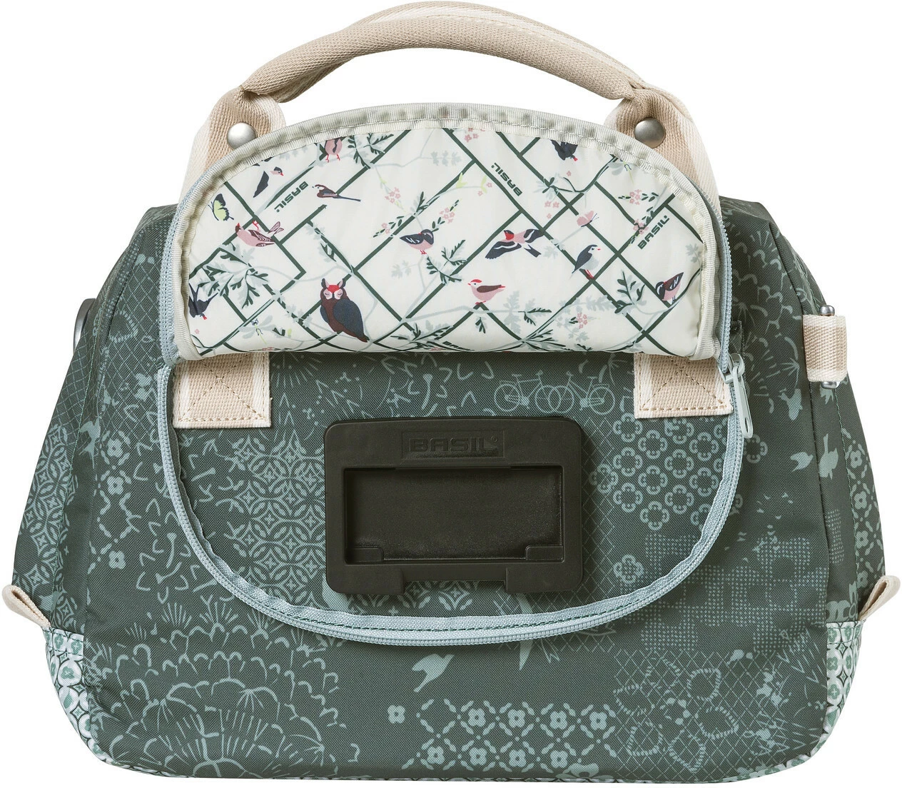Basil Bohème City KF Styrtaske 8l, Blå/beige 5 Basil Bohème City KF Styrtaske 8l, Blå/beige - Billede 5