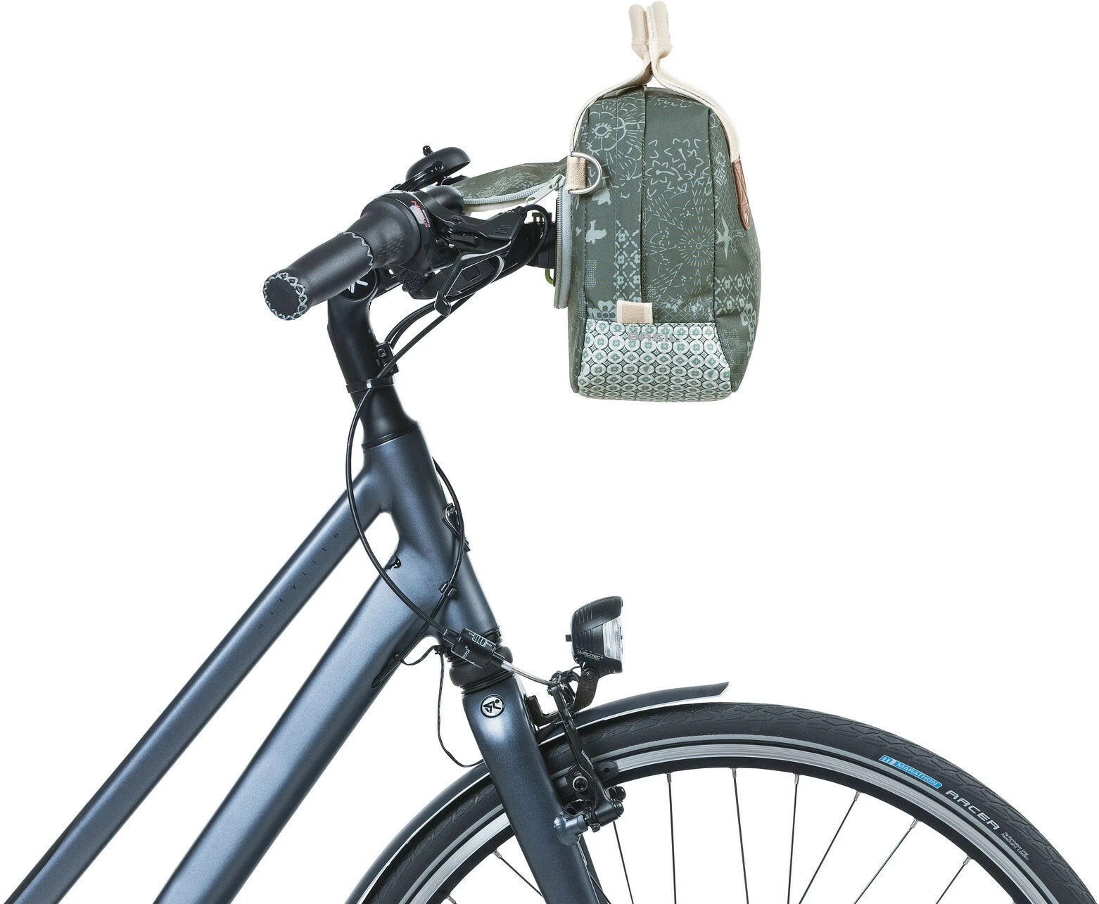 Basil Bohème City KF Styrtaske 8l, Blå/beige 6 Basil Bohème City KF Styrtaske 8l, Blå/beige - Billede 6