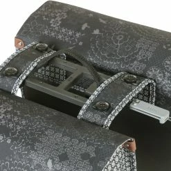 Basil Boh&egrave;me Dobbelt Cykeltaske MIK 35l, Sort -Norco Taskebutik basil boheme double rear bicyle bag 35l with mik system charcoal 3 2