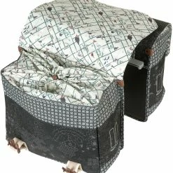 Basil Boh&egrave;me Dobbelt Cykeltaske MIK 35l, R&oslash;d -Norco Taskebutik basil boheme double rear bicyle bag 35l with mik system charcoal 4