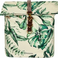 Basil Ever-Green Dobbelt Taske 28-38, Grøn -Norco Taskebutik basil ever green double pannier bag 28 38l sandshell beige 3