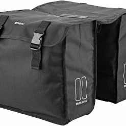 Basil Mara XL Dobbelt Sidetaske 35l, Sort/hvid