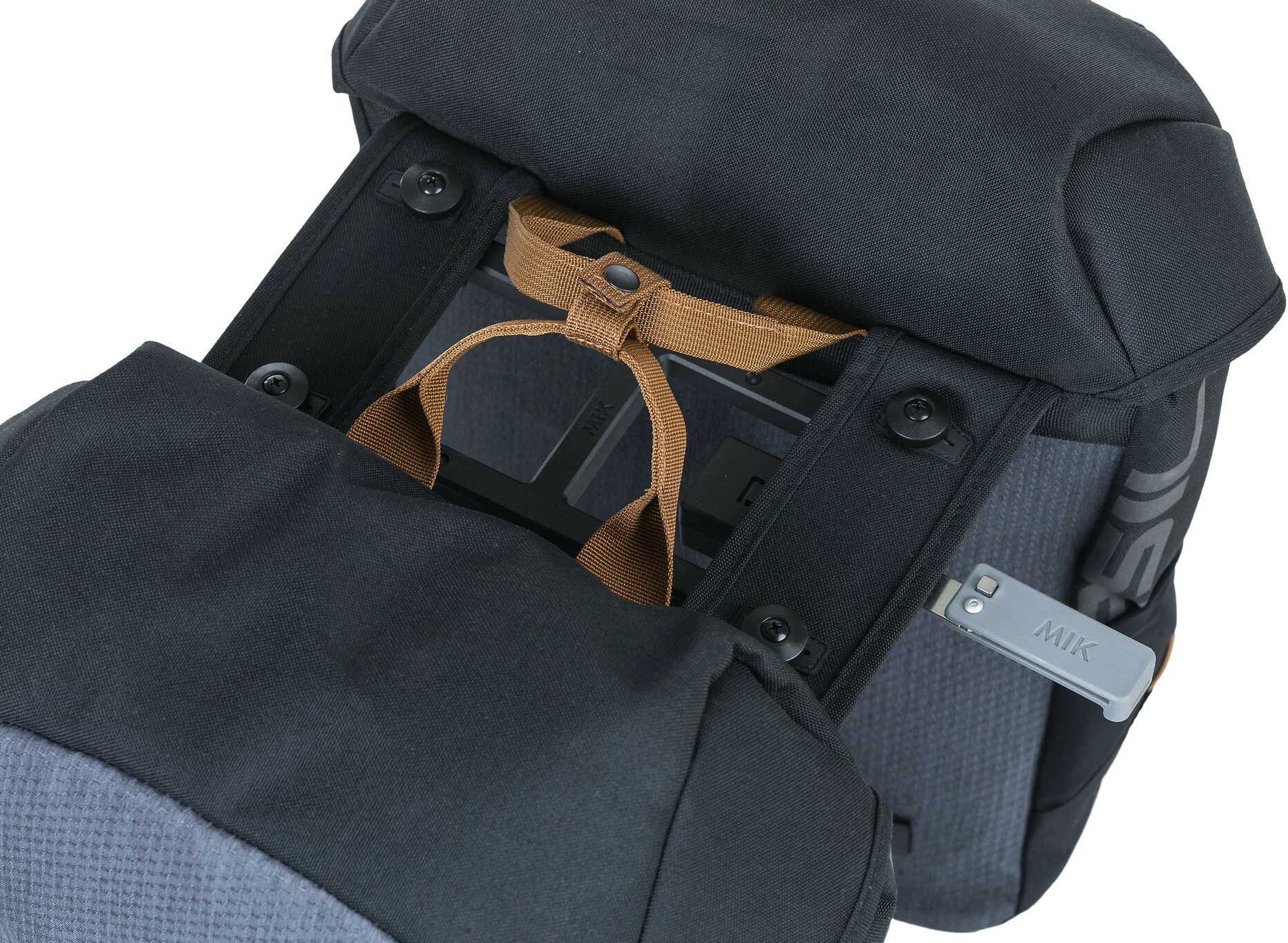 Basil Miles Sidetasker MIK 34l, Sort/grøn 3 Basil Miles Sidetasker MIK 34l, Sort/grøn - Billede 3