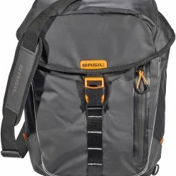 Basil Miles Tarpaulin Cykeldagsæk 17l, Sort/orange