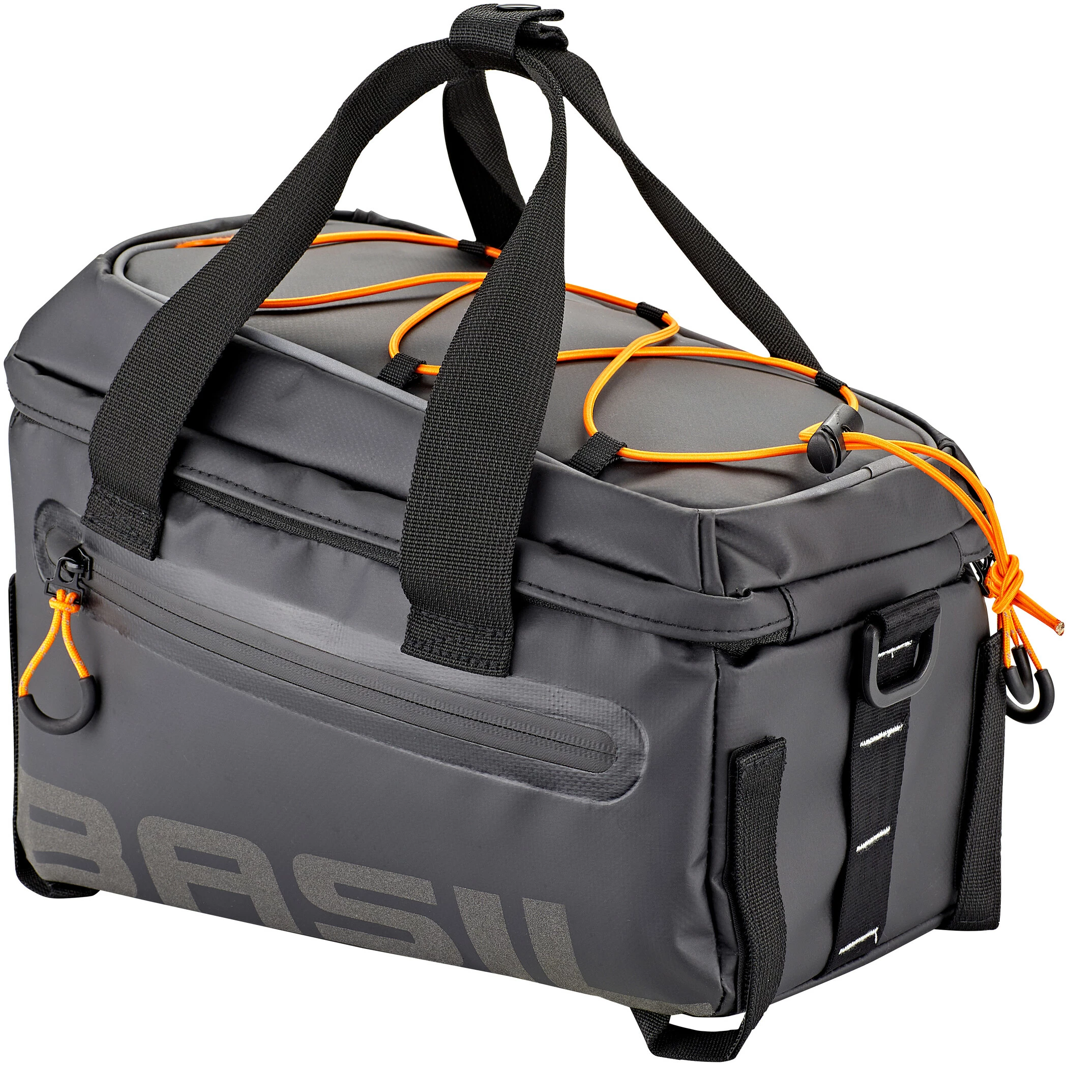 Basil Miles Tarpaulin Cykeltaske 7l, Sort/orange 2 Basil Miles Tarpaulin Cykeltaske 7l, Sort/orange - Billede 2