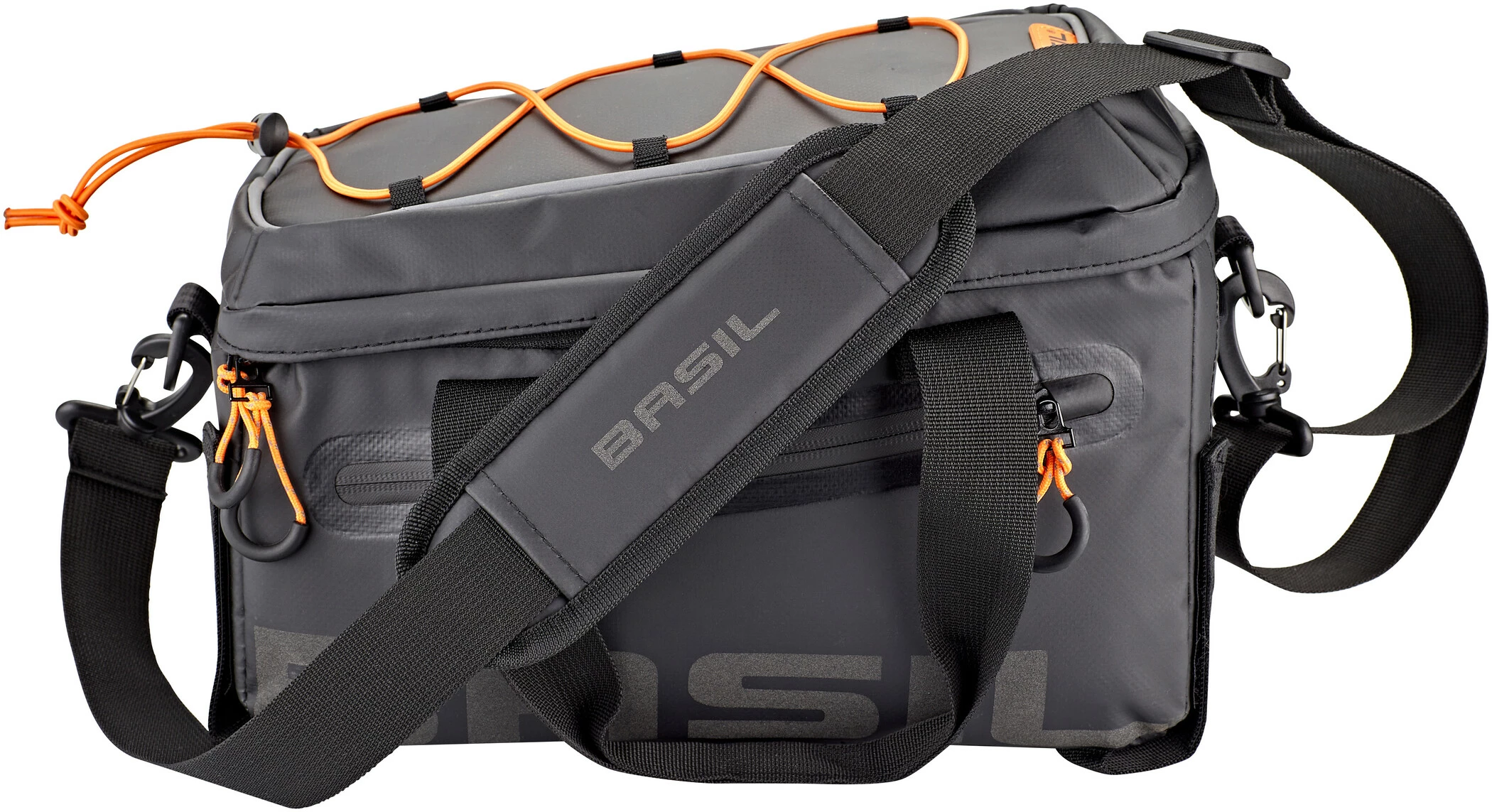 Basil Miles Tarpaulin Cykeltaske 7l, Sort/orange 3 Basil Miles Tarpaulin Cykeltaske 7l, Sort/orange - Billede 3