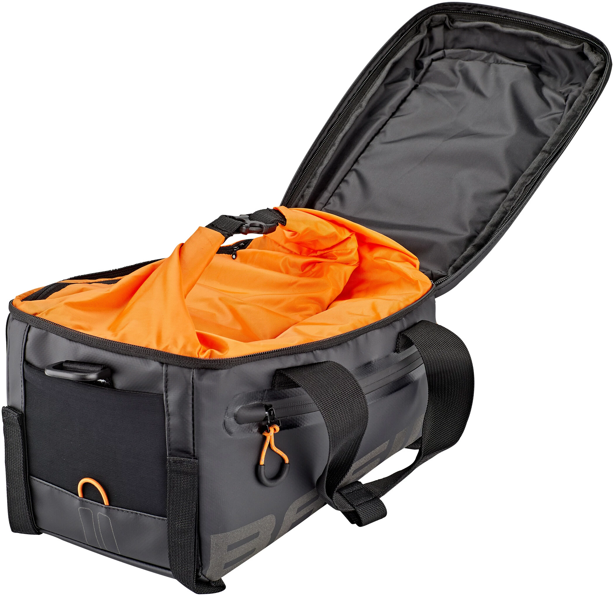 Basil Miles Tarpaulin Cykeltaske 7l, Sort/orange 4 Basil Miles Tarpaulin Cykeltaske 7l, Sort/orange - Billede 4