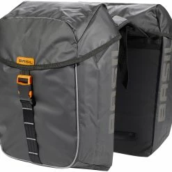 Basil Miles Tarpaulin Dobbelt Taske 34l, Sort/orange