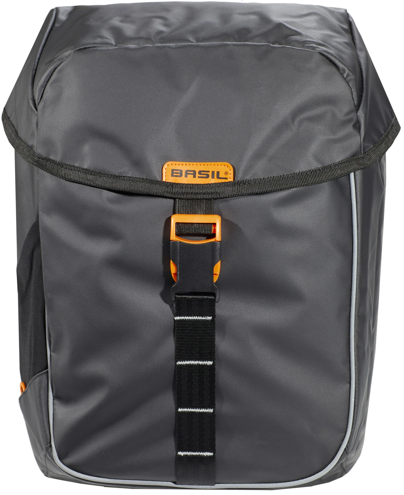 Basil Miles Tarpaulin Dobbelt Taske 34l, Sort/orange 2 Basil Miles Tarpaulin Dobbelt Taske 34l, Sort/orange - Billede 2