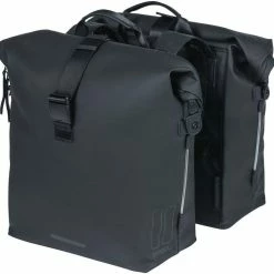Basil SoHo Dobbelt Taske Nordlicht 41l, Gr&oslash;n -Norco Taskebutik basil soho double pannier bag nordlicht 41l night black 4