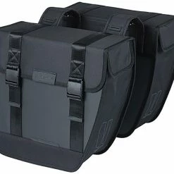 Basil Tour Waterproof Dobbelt Sidetaske 28l, Sort