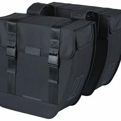 Basil Tour XL Dobbelt Sidetaske 35l, Sort