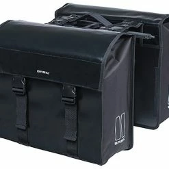 Basil Urban Load Dobbelt Sidetaske 48-53l Inkl. MIK Plade, Sort