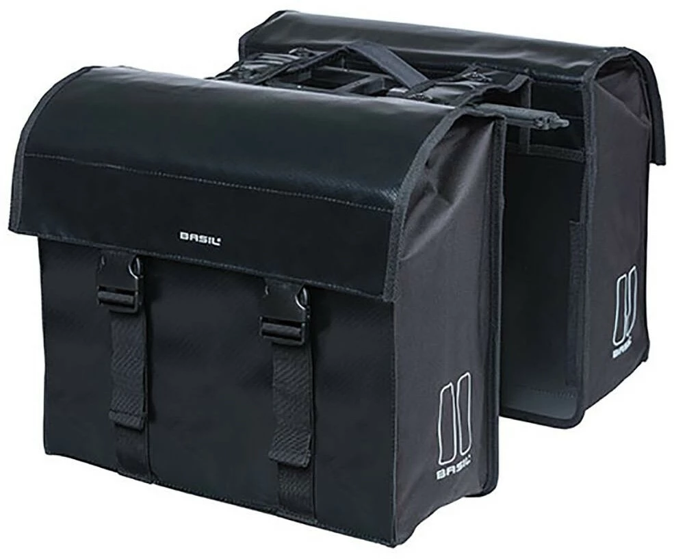 Basil Urban Load Dobbelt Sidetaske 48-53l Inkl. MIK Plade, Sort 1 Basil Urban Load Dobbelt Sidetaske 48-53l Inkl. MIK Plade, Sort
