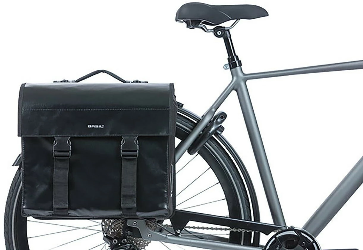 Basil Urban Load Dobbelt Sidetaske 48-53l Inkl. MIK Plade, Sort 6 Basil Urban Load Dobbelt Sidetaske 48-53l Inkl. MIK Plade, Sort - Billede 6