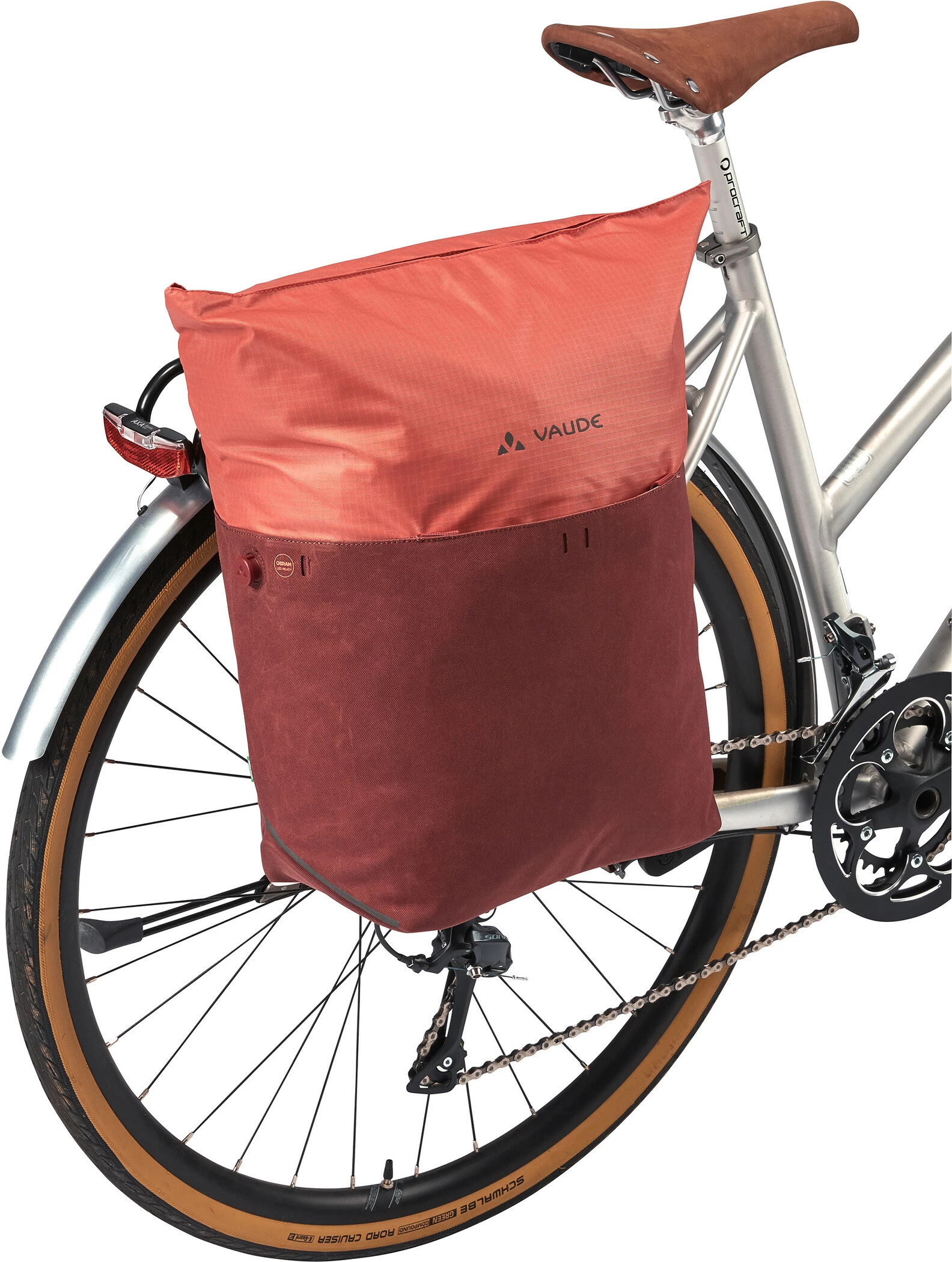 VAUDE CityShop Bike Taske, Rød 4 VAUDE CityShop Bike Taske, Rød - Billede 4